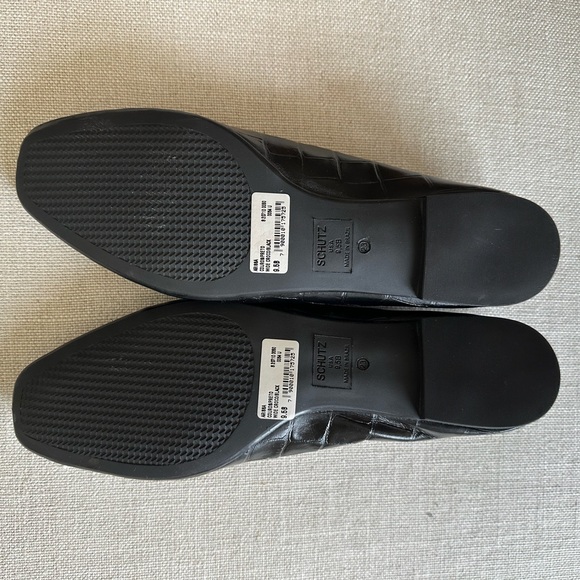 NEW SCHUTZ Arissa pointed ballet flats in black croc 9.5 US - Picture 13 of 13